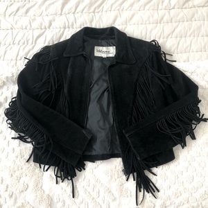 Vintage - Suede Leather Fringe Jacket